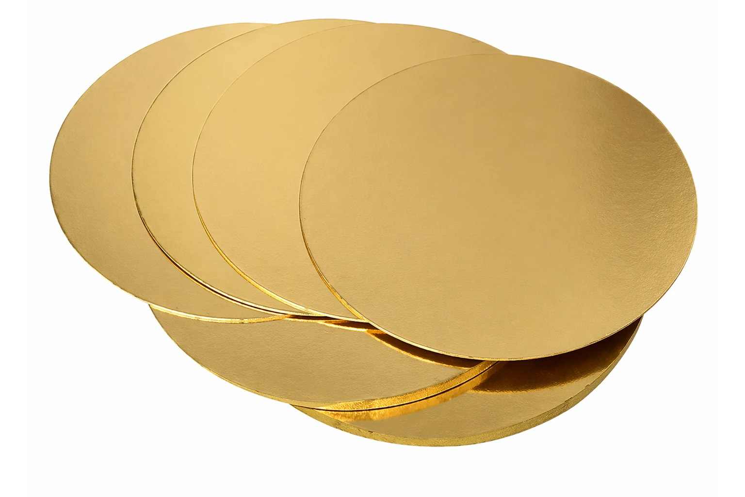 Discos cartón dorados