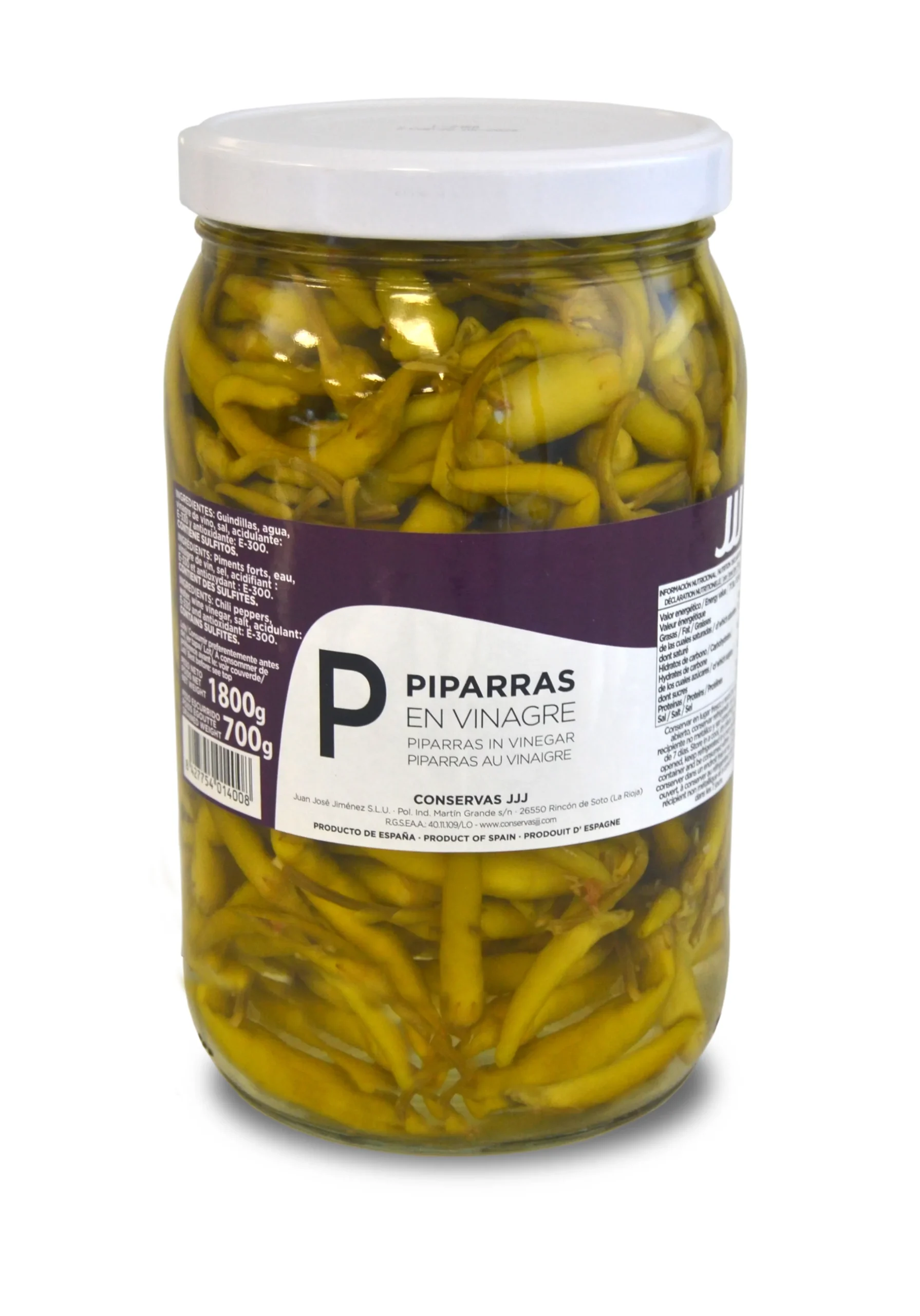 Piparra Vasca Jjj en Tarro 1/2 Galón