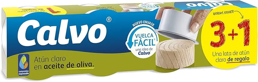 Atún Calvo AC Oliva Pack 3+1 Latas