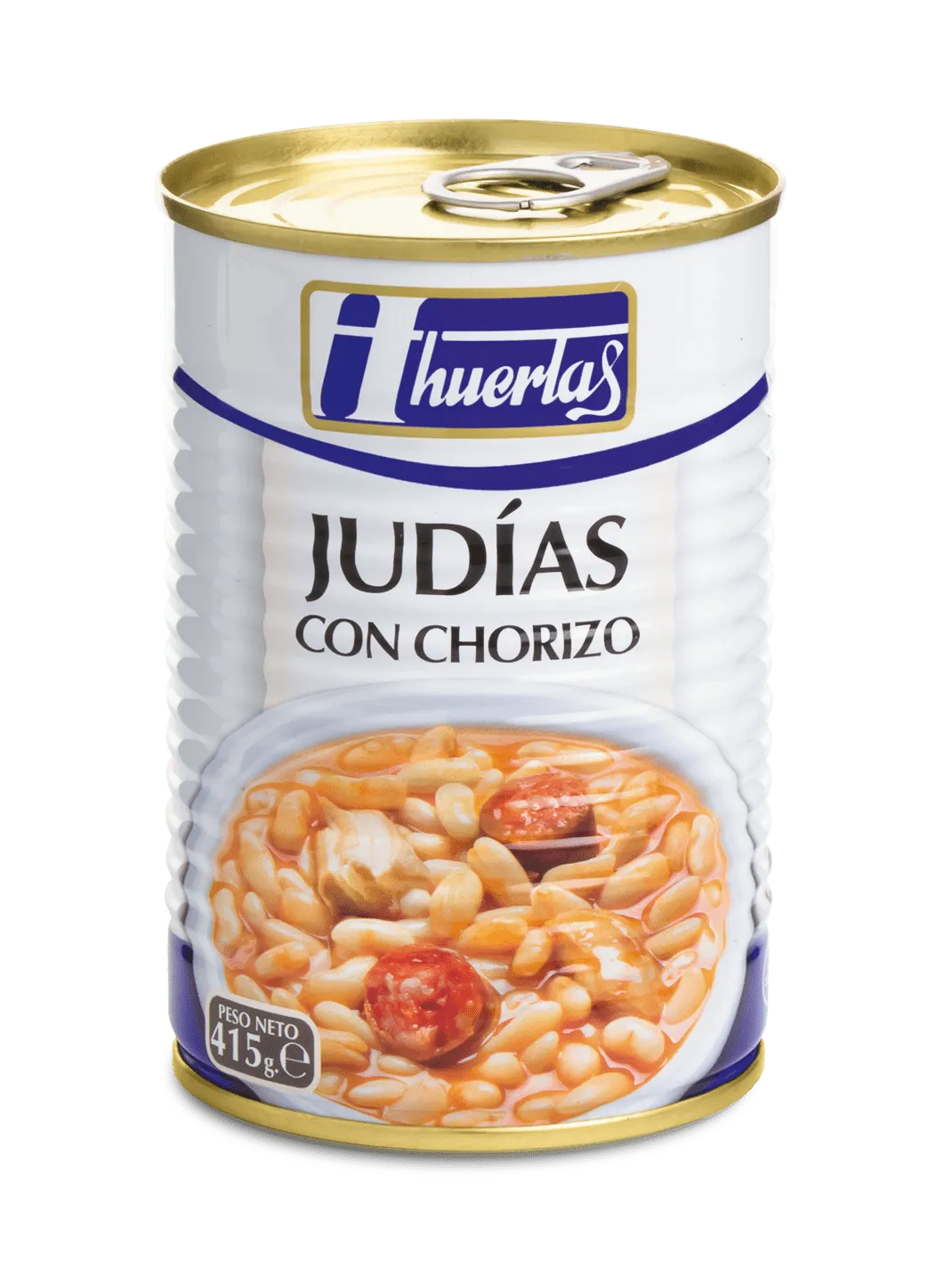 Judías con Chorizo Huertas 1/2 kg en Lata