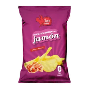 Papas Ondulada Jamón Gallo Rojo 40gr 14u