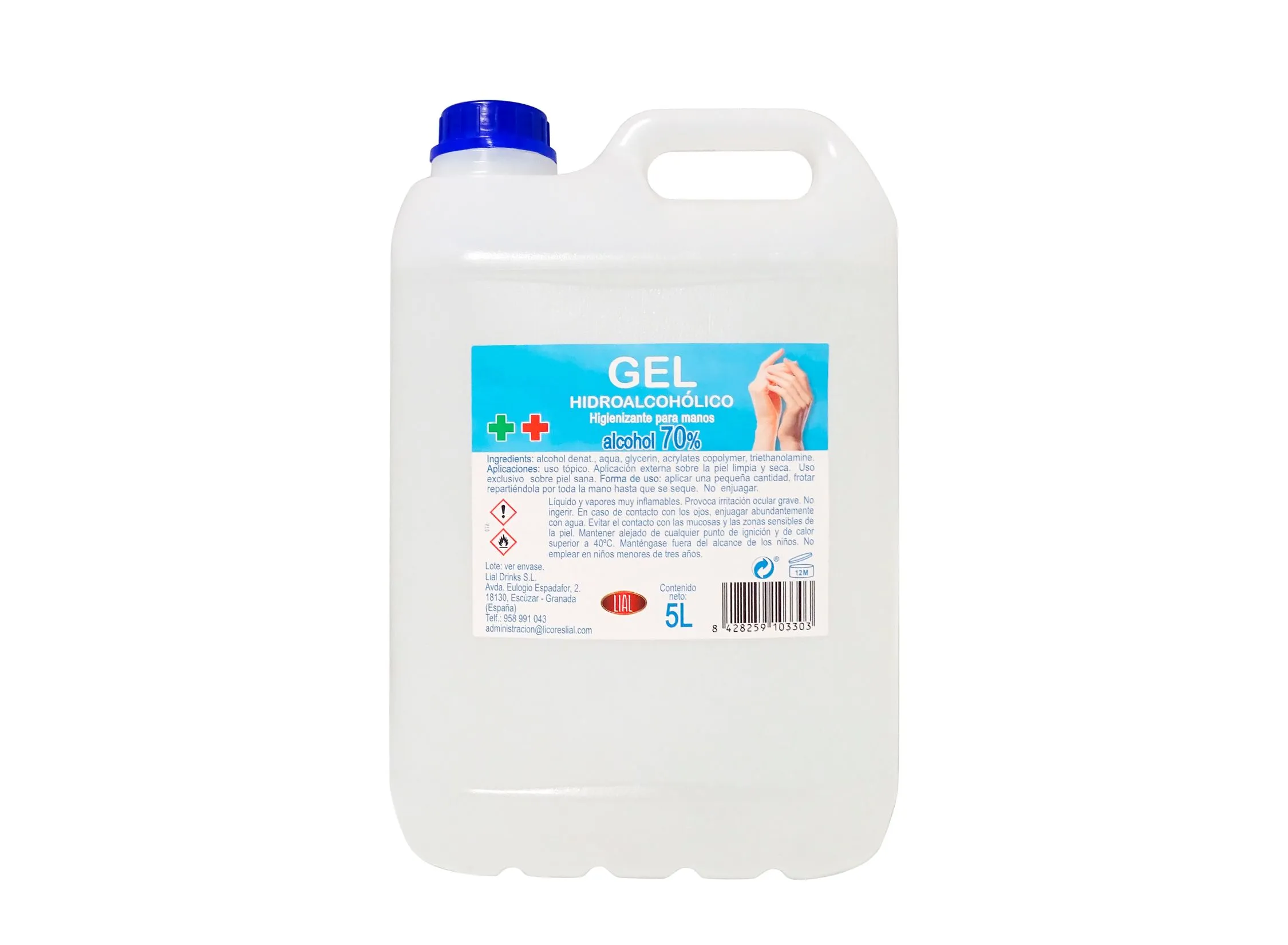 Gel Hidroalcohólico Lial 5 Litros Higien