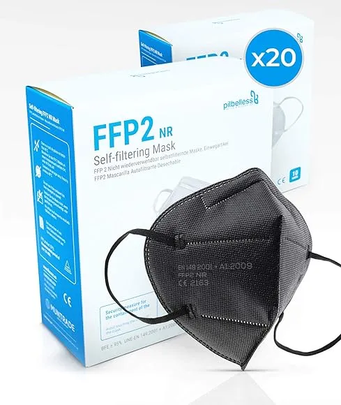 Mascarilla Ffp2 Negra Paq 20 Unid Indv