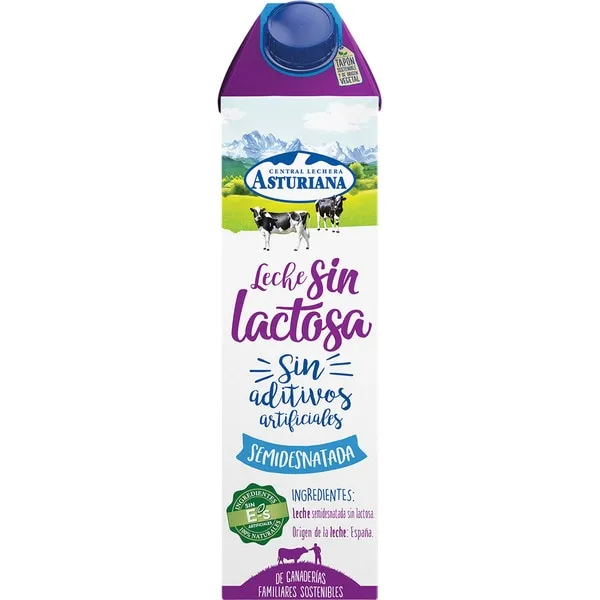 Asturiana S/lactosa Semi 1 Litro