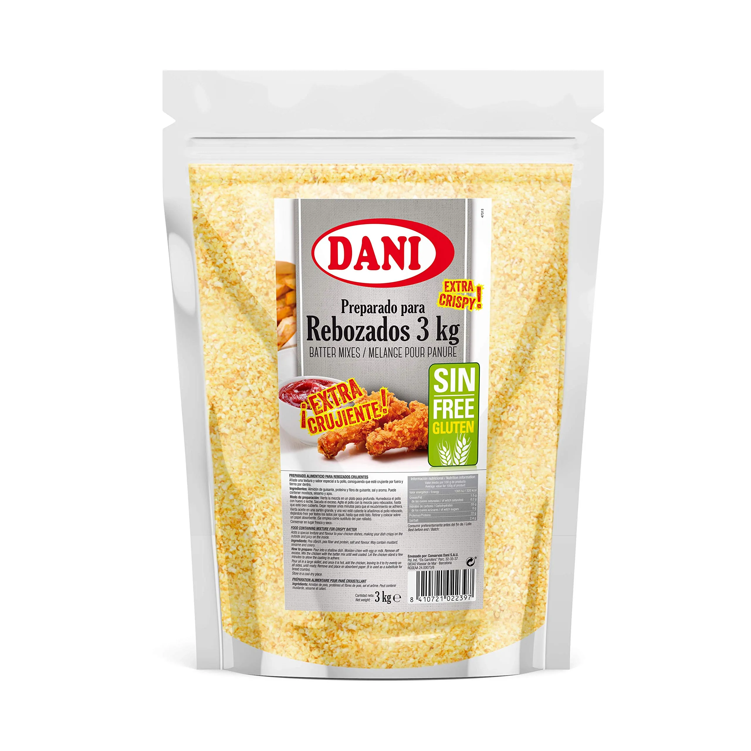 Preparado Rebozar Dani 3 KG Bolsa