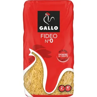 Fideos Gallo N 0 en pack de 450 g