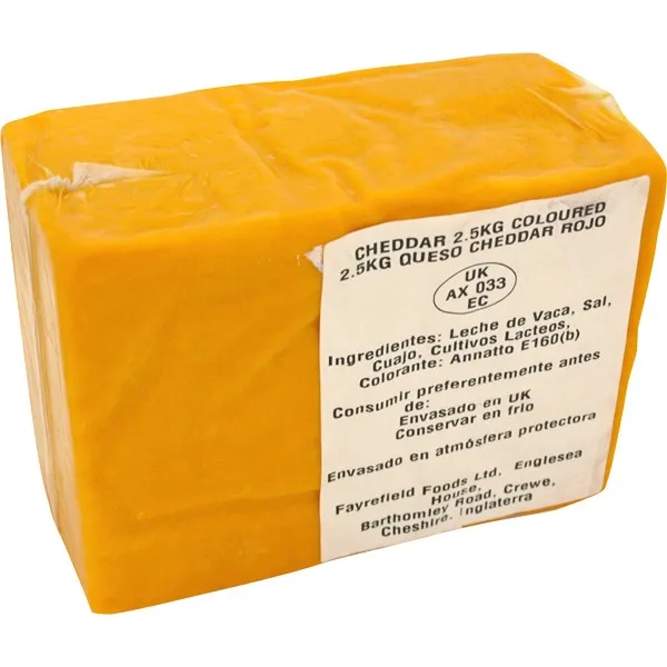 QUESO BARRA CHEDDAR PIEZA 1 80 KG APROX