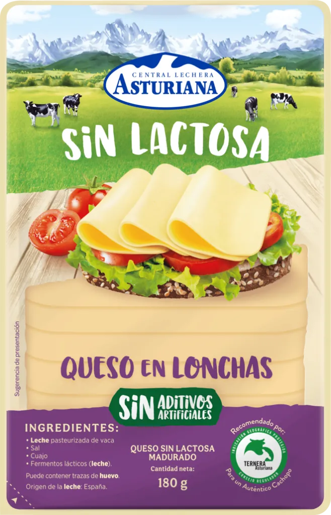 Queso Lonchas S/lactosa Asturi 120 g