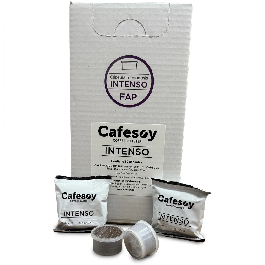 Capsulas Cafesoy Intenso - Pack de 50 Unidades