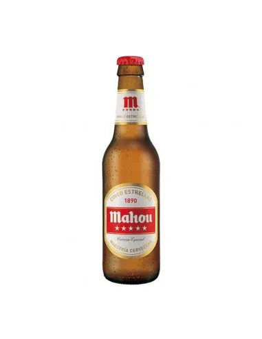 Cerveza Mahou 5 Estrellas 1/4 en pack de 6x4
