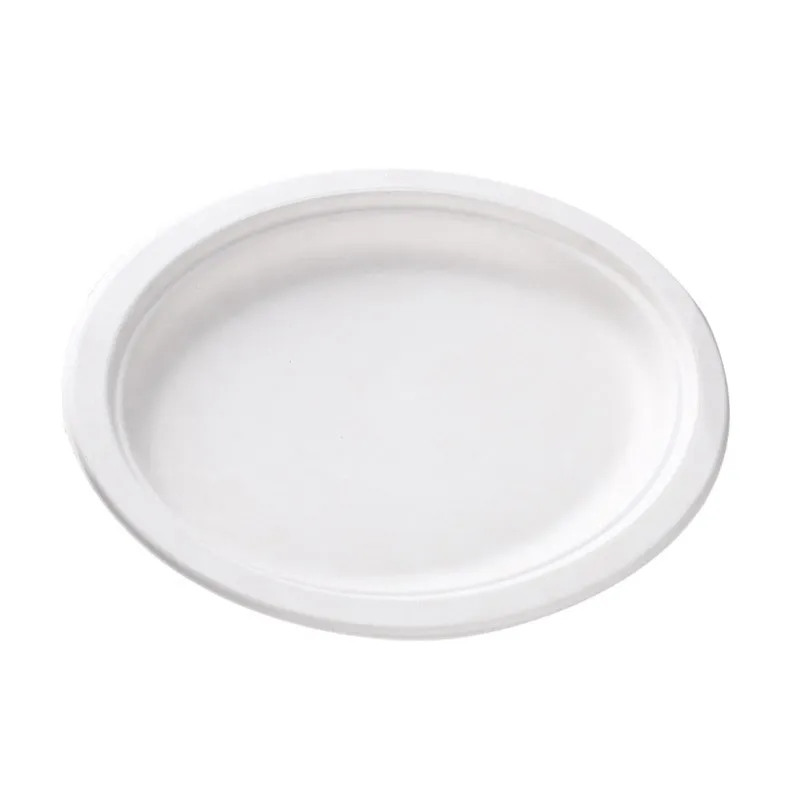 Plato Oval Fibra Caña 258x193x20 50 U
