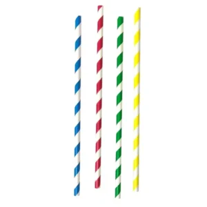 Pajita Papel Bio Colores 230x8 P/100 U