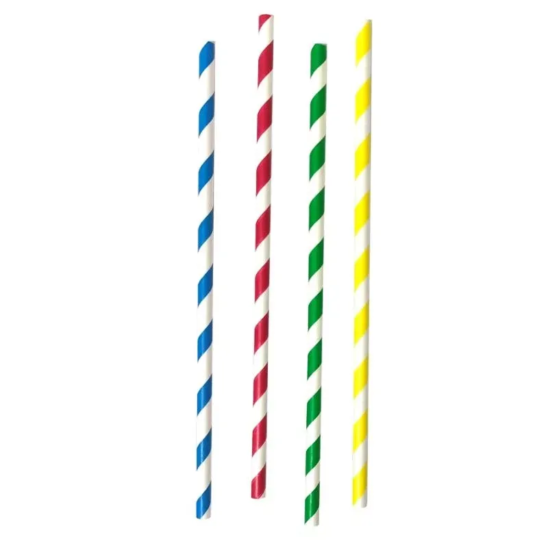 Pajita Papel Bio Colores 230x8 P/100 U