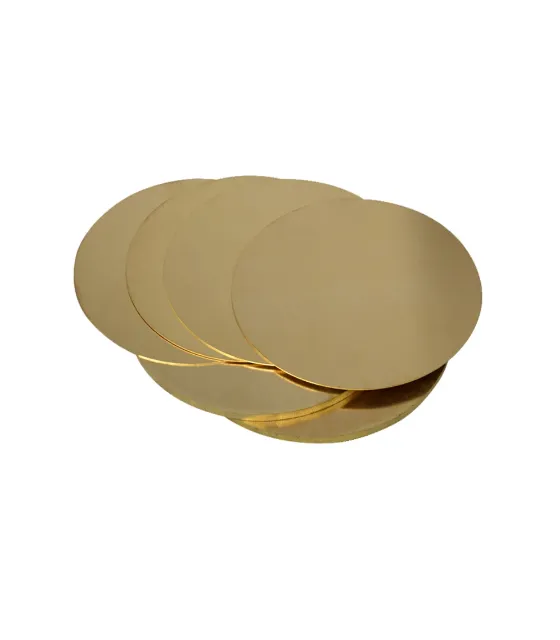 Discos Carton Oro 28 Cm. Ondulado