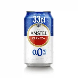 Cerveza Amstel 0 Bote 330 ml en pack de 24 unidades sin alcohol