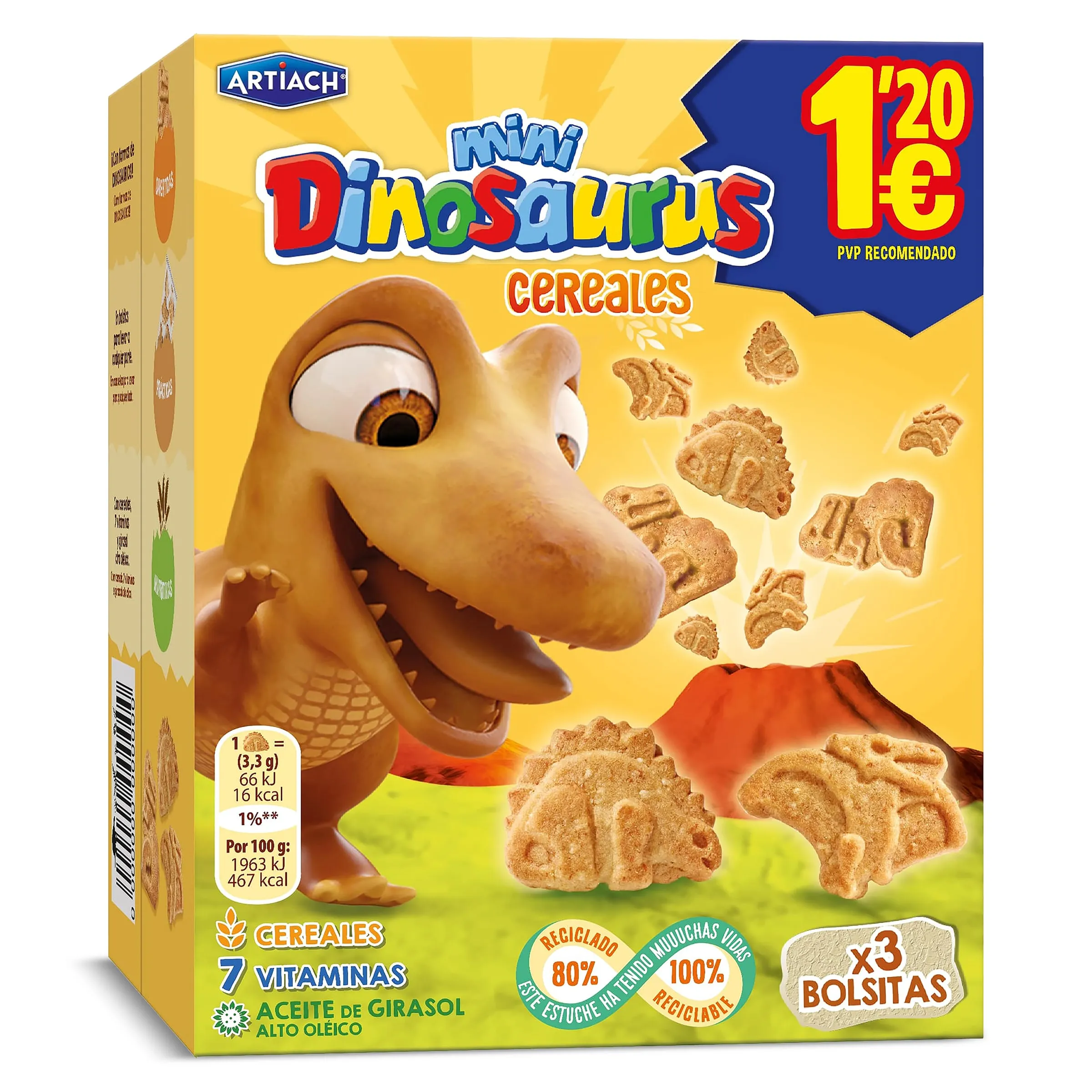 Galletas Artiach Dinosaurus 124gr