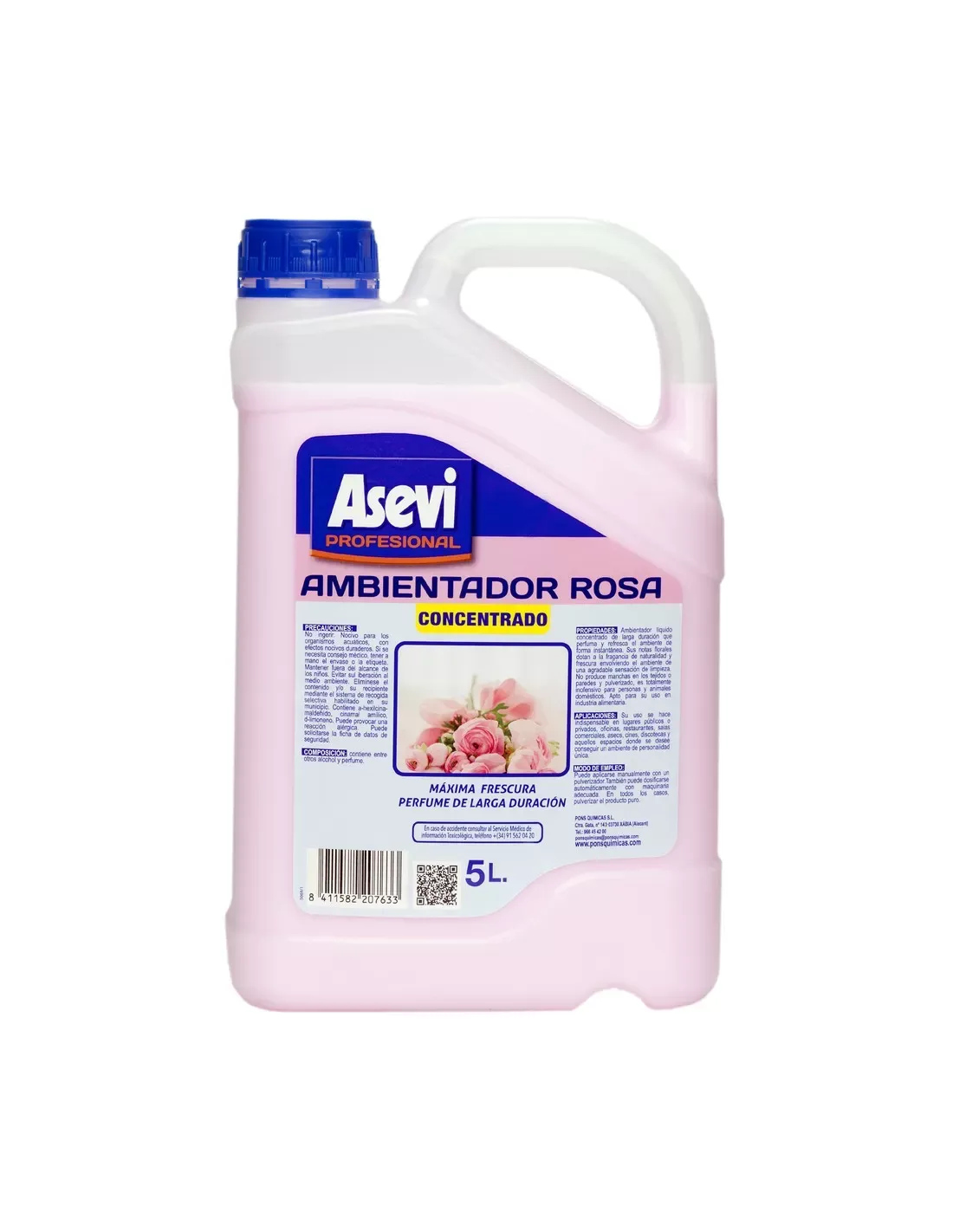 Asevi Ambientador Rosa Concentrado 5 L
