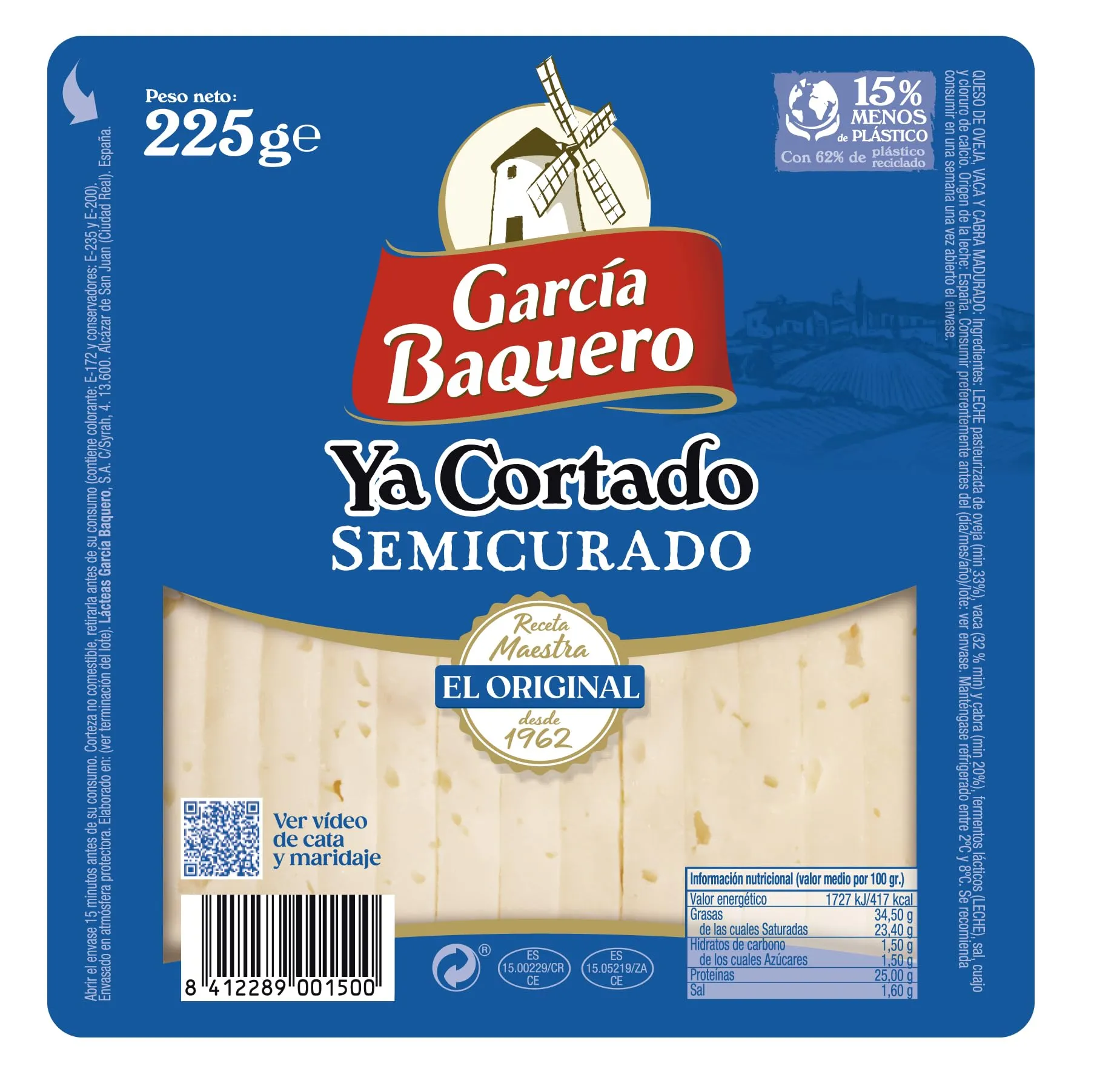 Baquero Cuña Semi *ya Cortado* 225gr.