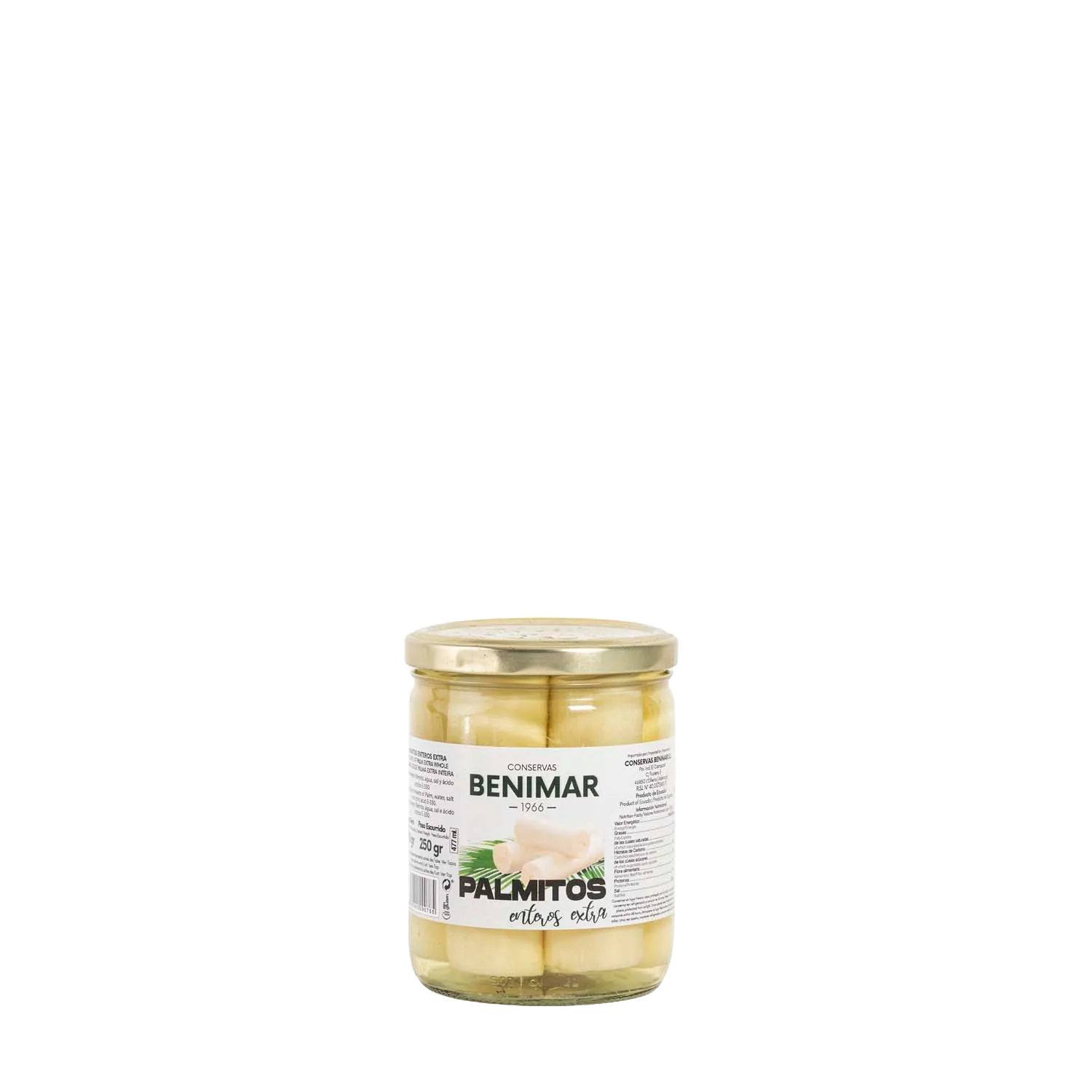 Benimar Palmitos Entero T/. 460 ml