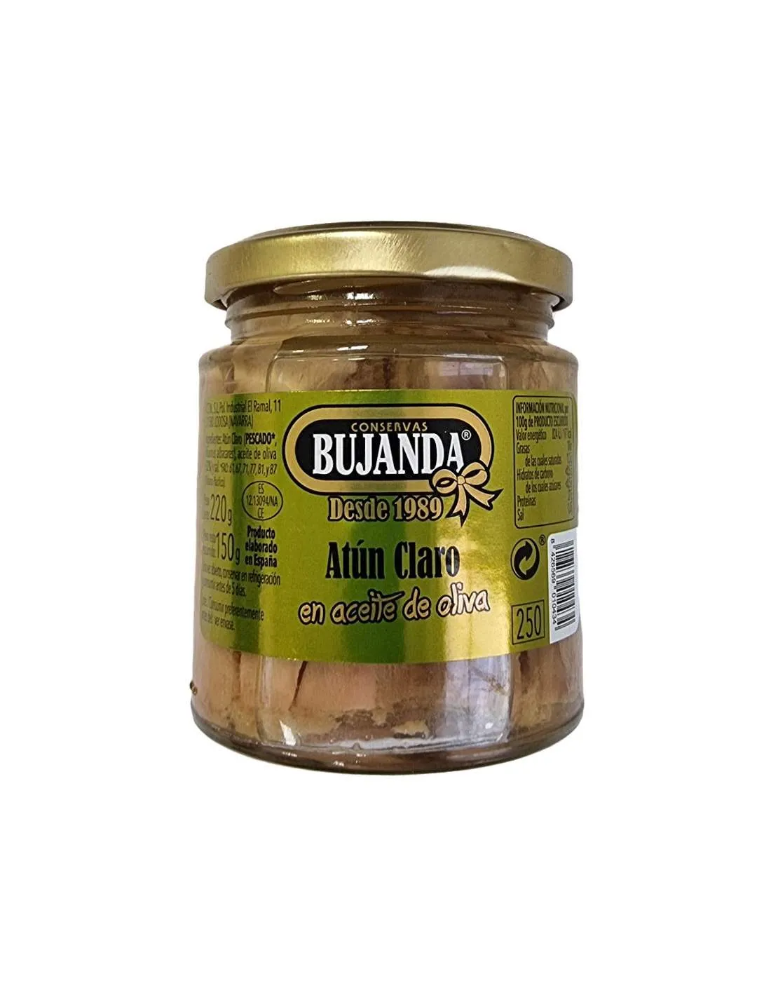 Bujanda Atún Claro Tronco AOVE 350ml