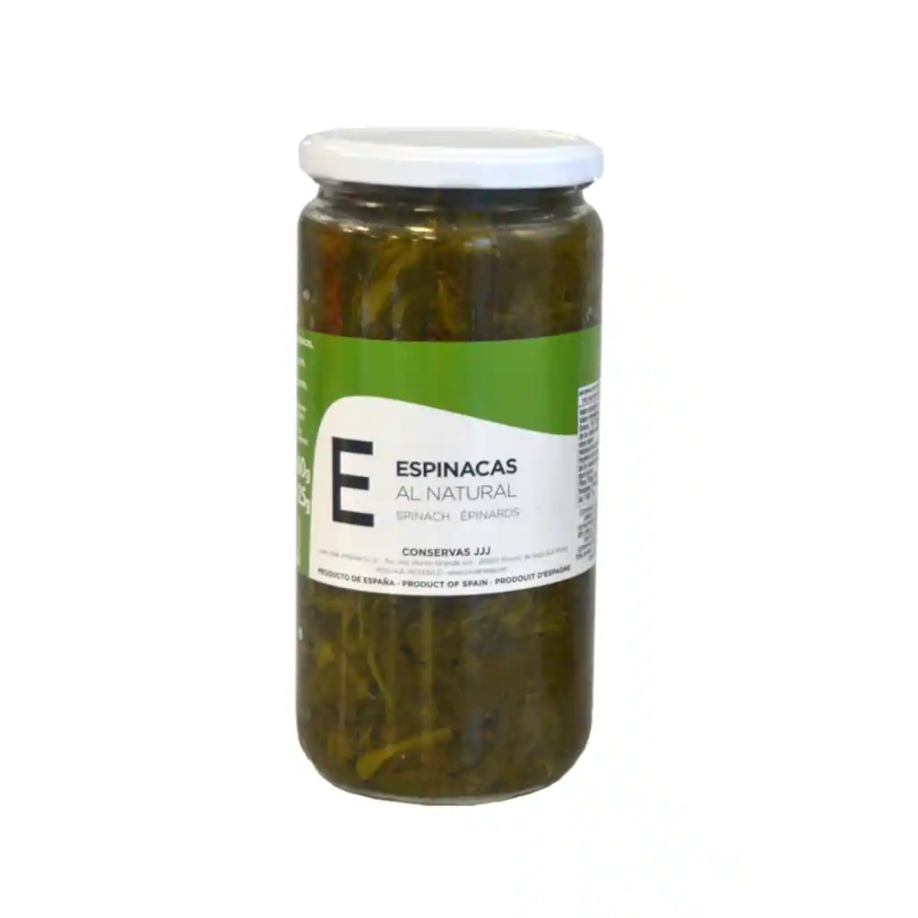Espinacas Al Natural Jjj Cristal 720 ml