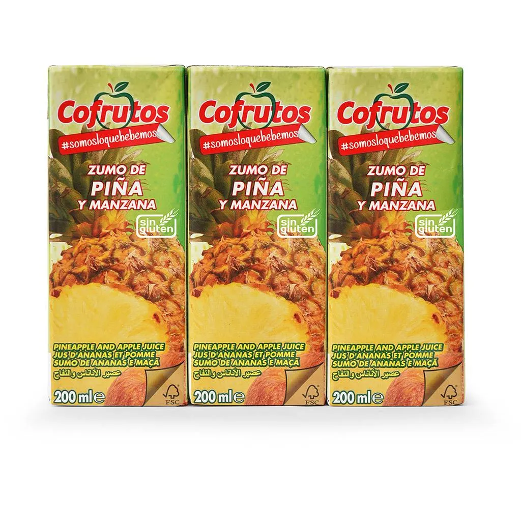 Cofrutos Zumo Piña Pak-3 200 ml 8x3