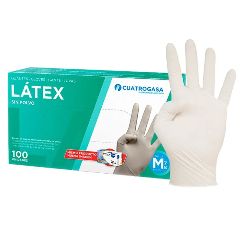 Cuatrogasa Guantes Latex T/s 100 Unidades