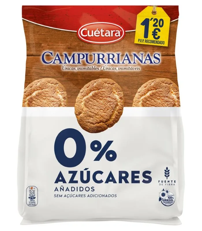 Cuetara Cuetara Campurrianas 0 Azúcar 132g