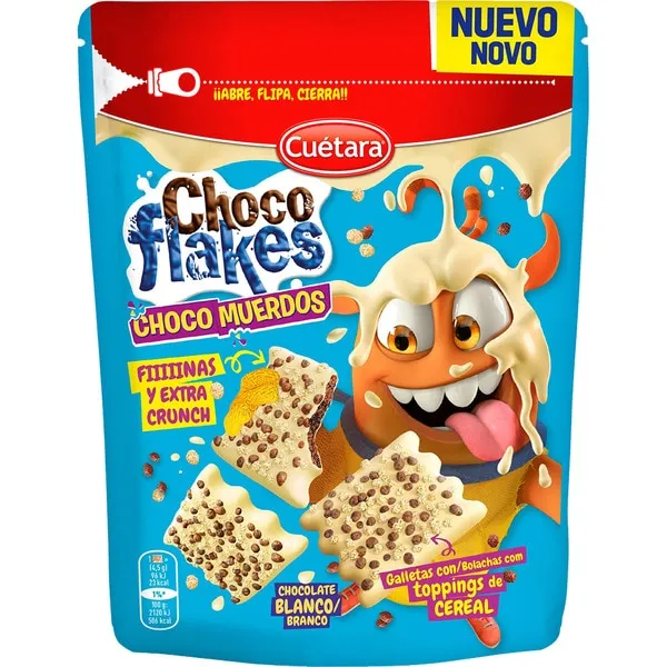 Cuetara Choco Flakes Blanco 87gr.