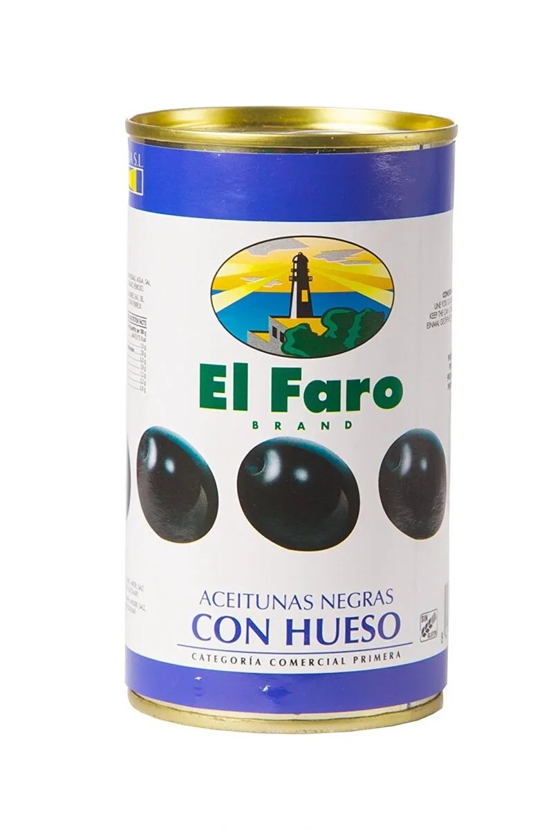 El Faro Olivas Negras Perlas 350 C/hueso