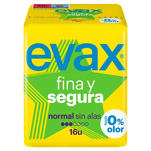 Compresas Evax Fina y Segura Normal Sin Alas 16 Unidades