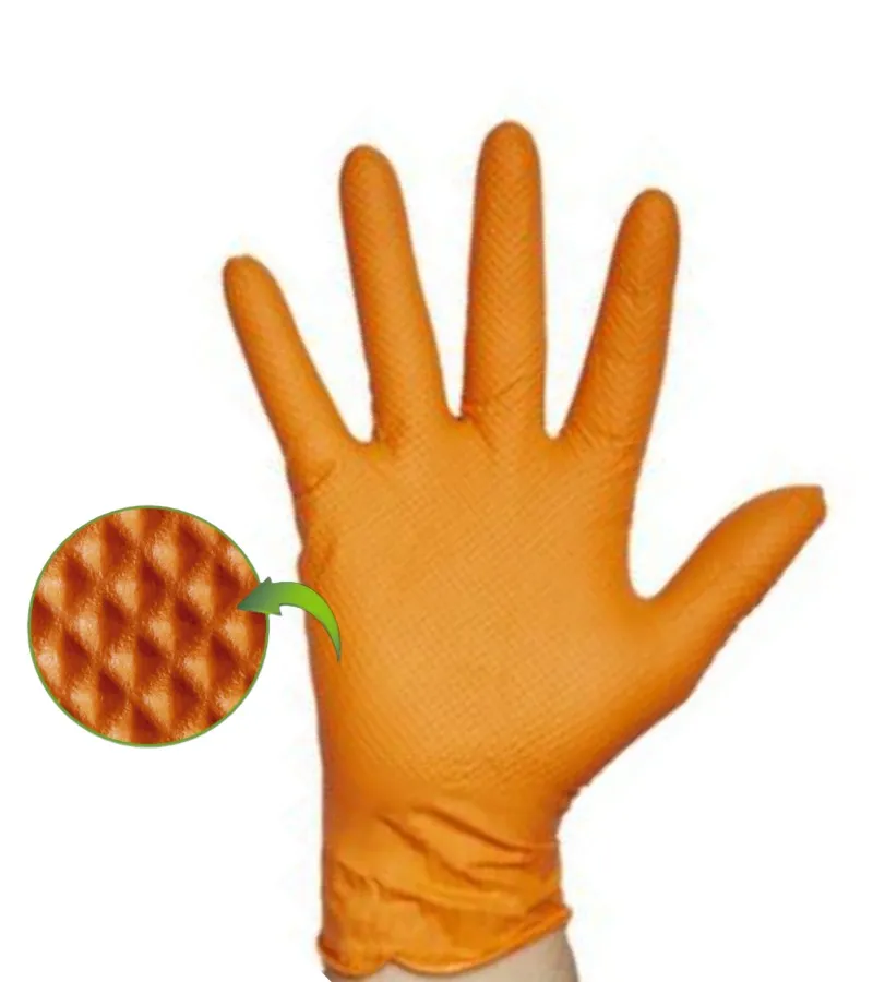 Guantes Nitrilo Naranja T/l 100 Unid