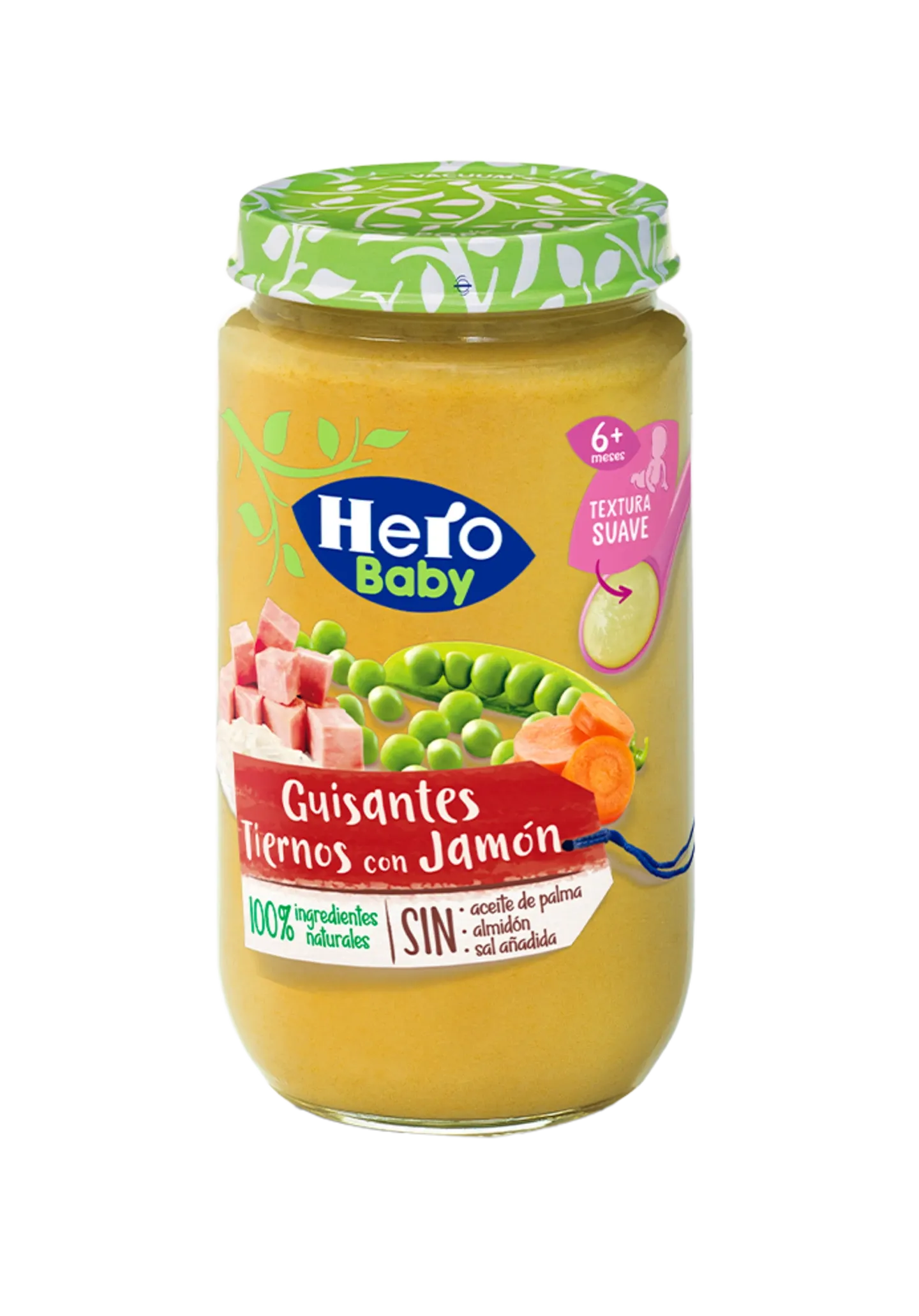 Hero Baby Guisantes con Jamón 235 g