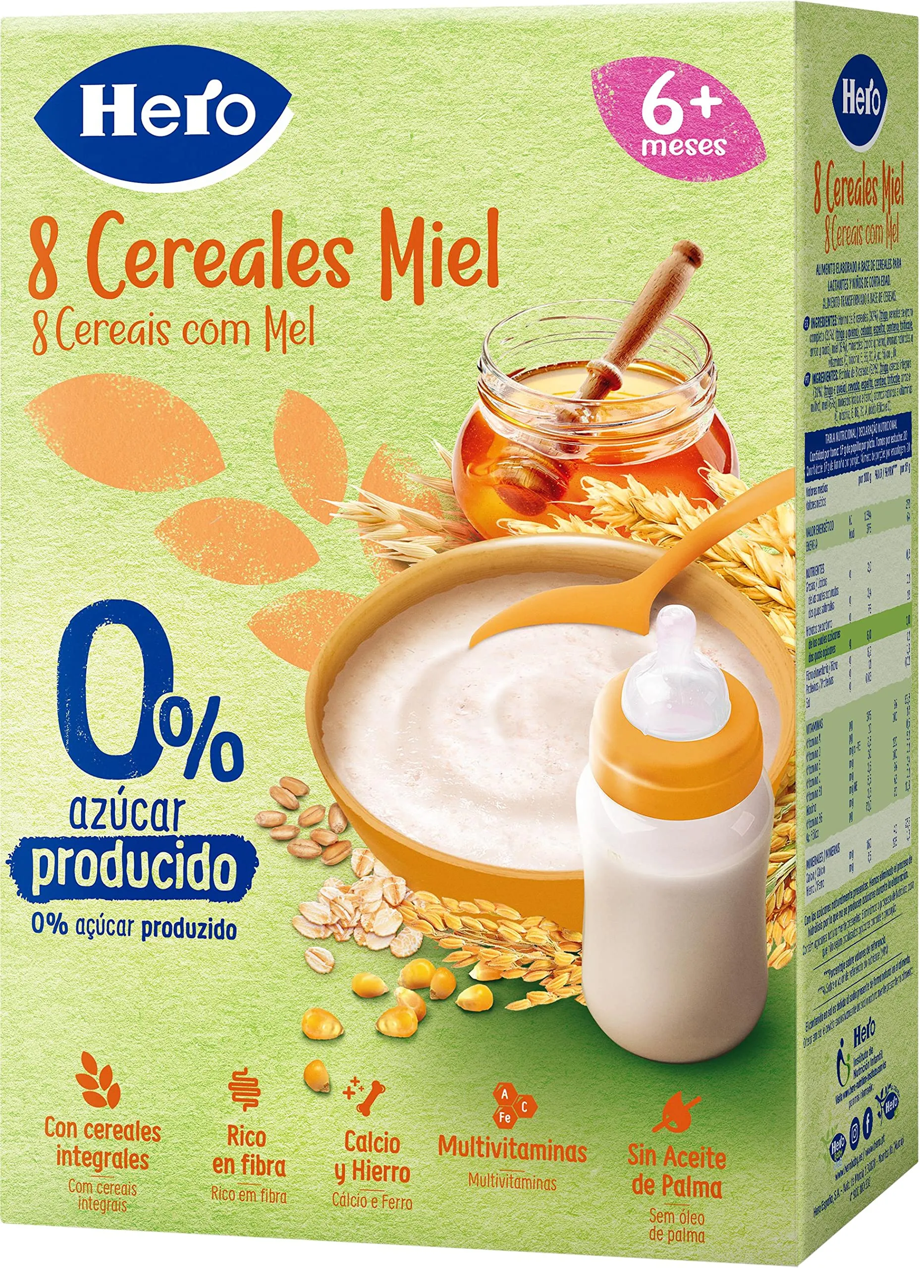 Hero Baby Papilla 8 Cereales-miel 340 g