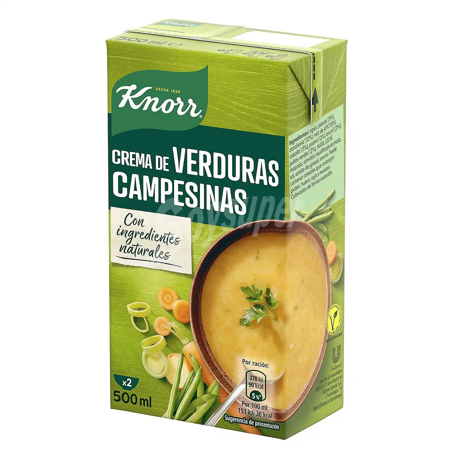 Knorr Crema de Verduras Campesinas en Brik 500 cc
