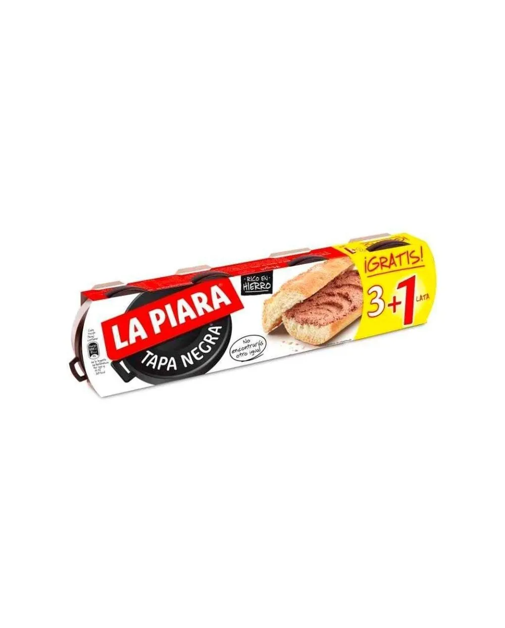 La Piara Pate Tapa Negra 75 Gr. Pak-3+1
