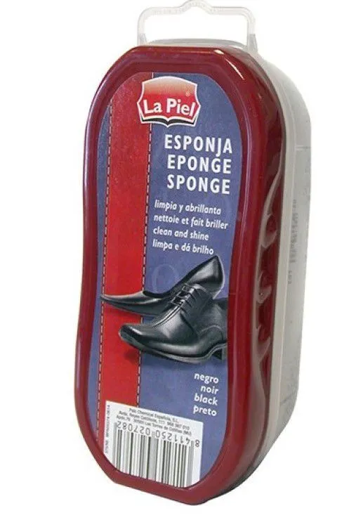 Zapatos La Piel Esponja Negro