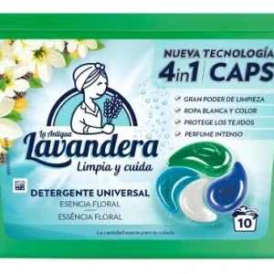 Lavandera Detergente 4en1, 10 Capsul