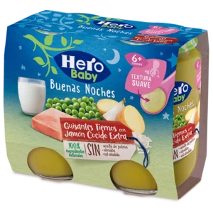 Potito B.noches Guisos/Jamón 2x190g Hero