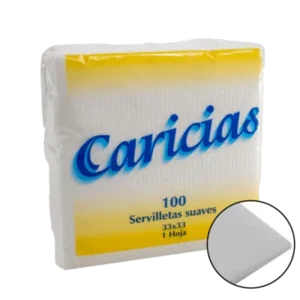 Servilletas Blancas 33x33 Caricias